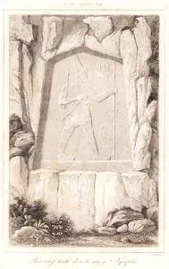 Bas-relief Taille Dans le Roc, a Nymphi (Rock Relief of Tarkasnawa, King of Hittite, at the Karabel Pass near Kemalpaşa, Izmir)
