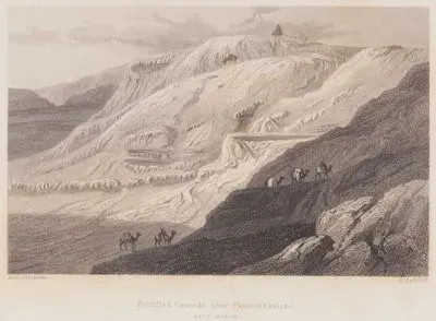 Petrified Cascade Near Pamboukkalise, Asia Minor