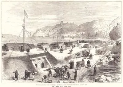 The Fortifications of the Bosphorus: Interior of the Fortress of Mahdjar, Asiatic Side