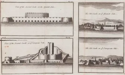 Face of the Second Castle on the Asiatic Side (Kale-i Sultaniye (today's Çimenlik Castle)- The Old Castle on the Asiatic Side - Face of the Second Castle on the European Side (Kilitbahir Castle)- The Old Castle on the European Side