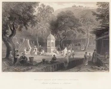 Market Scene and Fountain, Antioch-Marche Et Fountaine A Antioche