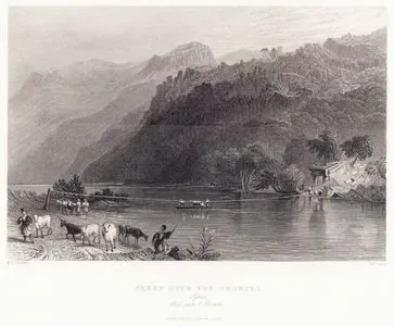 Ferry Over The Orontes, Syria-Bac Sur L'Oronte