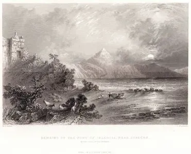 Remains Of The Port Of Seleucia, Near Suadeah, Mount Cassius in The Distance