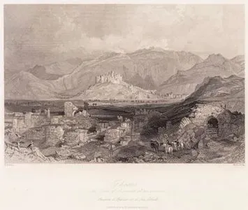 Ephesus, The Castle Of Aiasaluk In The Distance-Ruines D'Ephese Et D'Aia-Solouk