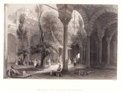 Court Of Mosque Of Bajazet-Cour De La Mosquee De Bajazet-Der Hof Der Moschee Bajazet's