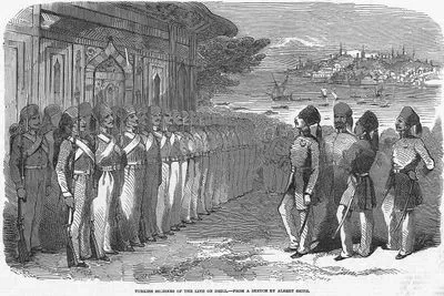Turkish Soldiers Of The Line On Drill