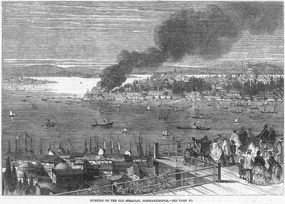 Burning Of The Old Seraglio Constantinople
