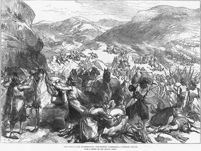 The War In The Herzegovina, Insurgents Suprising A Turkish Convoy
