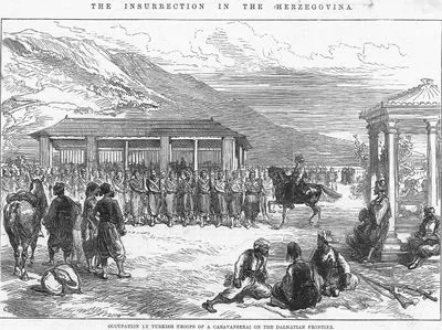 The Insurrection İn The Herzegovina, Occupation By Turkish Troops Of A Caravanserai On The Dalmatian Frointer