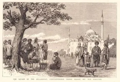 The Square Of The Seraskeriat, Constantinople Where Hassan Bey Executed