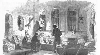 The English Troops At Scutari, Officers' Quarters At The Turkish  Barracks, Scutari