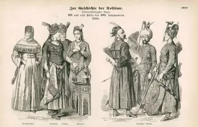 17. & Early 18.Centuries ( XVII und erste halfte des XVIII Jahrhunderts), Turks (Turken)- Street Dress (Strassenkostum), Sultana (Sultanin), Sultan and Dancer (Tanzerin)-Turkish Soldiers (Turkisches Militar)
