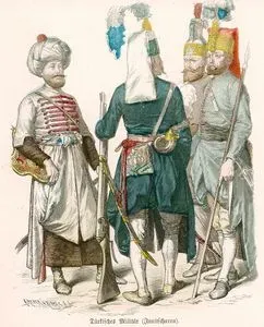 17. & Early 18. Centuries ( XVII und erste halfte des XVIII Jahrhunderts), Turks (Turken)- Turkish Soldiers (Janissaries) (Turkisches Militar (Janitscharen))