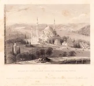 Mosque Of Suleimanie From The Seraskier's Tower-Mosquec De Suleimanie Vue De La Tour Du Seraskier-Die Moschee Von Suleimanie Vom Schloss Des Seraskiers Gesehn