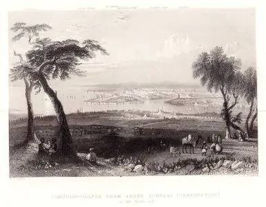 Constantinople From Above Scutari (Chrysopolis) On The Asian Side-Kalkedon-Propontis-Seven Towers-St.Sophia-Seraglio Point-Golden Horn-Galata-Bosphorus