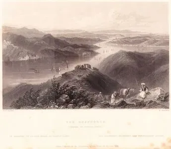 The Bosphorus, Opposite The Genoese Castle-Le Bosphore Vu Du Cote Oppose Au Chateau Genois-Der Bosphorus Gegennuber Dem Genuesischen Schloss
