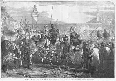 Kara Fatima Hanoun, With Her Kurd Cavalcade At Constantinopele
