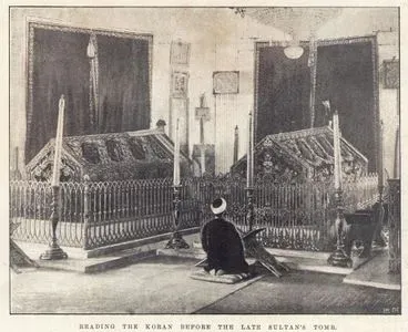 Reading The Koran Before The Late Sultan's Tomb