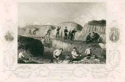 The Guards Working in The Trenches Before Sebastopol