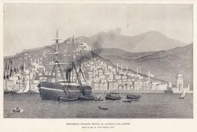 Embarking Turkish Troops At Salonica For Aleppo