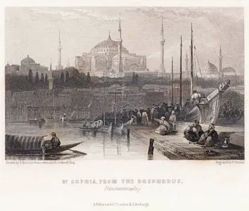 St.Sophia, From The Bosphorus, Constantinople