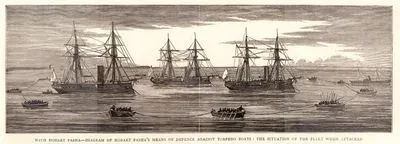 With Hobart Pasha, Diagram Of Hobart Pasha's Means Of Defence Against Torpedo Boats, The Situation Of The Fleet When Attacked
