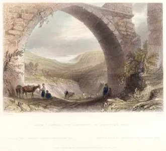 View Through the Aqueduct of Baghtche Keui (Bahcekoy) Constantinople-Point De Vue A Truvers L'Aqueduc De Baghtche Keul- Ausblick Durch Die Wasserleitung Bachtche Keui