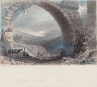 View Through the Aqueduct of Baghtche Keui (Bahcekoy)-Point De Vue A Truvers L'Aqueduc De Baghtche Keul-Ausblick Durch Die Wasserleitung Bachtche Keui