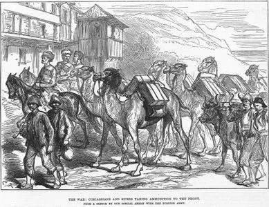 The War-Circassians And Kurds Taking Ammunition To The Front