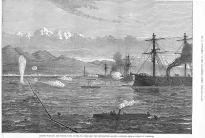 Torpedo Warfare, The Turkish Fleet in Suda bay Exercising For Preparations Against A Supposed Russian Attack By Torpedoes