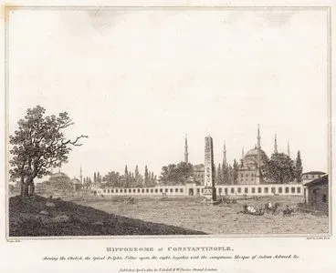 Hippodrome At Constantinople, Shewing The Obelisk, The Spiral Delphic Pillar Upon The Right, Together With The Sumptuous Mosque Of Sultan Ahmet & C.