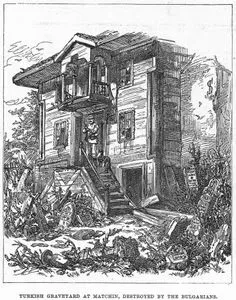 Sketches Of The War, Turkish Graveyard At Matchin, Destroyed By The Bulgarians