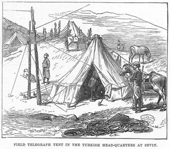 Sketches Of The War, Field Telegraph Tent İn The Turkish Head-Quarters At Sevin