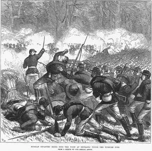 The War-Passage Of Balkans-Russian İnfantary Going İnto The Wood At Dzuranlı Under The Turkish Fire