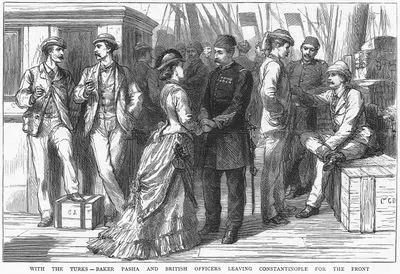 With The Turks-Baker Pasha And British Officers Leaving Constantinople For The Front