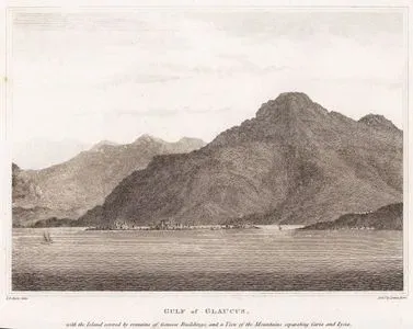 Gulf Of Glaucus With The Island Covered By Remains Of Genoese Buildings And A View Of The Mountains Separating Caria And Lycia