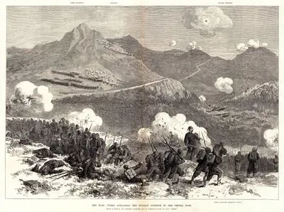 The War, Turks Attacking The Russian Position in The Shipka Pass