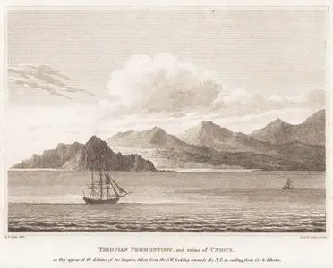 Triopian Promontory And Ruins Of Cnidus, As They Appear At The Distance Of Two Leagues, Taken From The S.W. Looking Towards The N.E. in Sailing From Cos To Rhodes