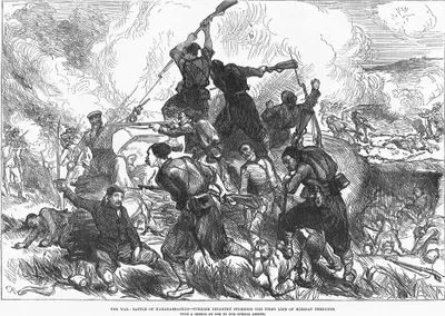 The War, Battle Of Karahassankoi, Turkish İnfantry Storming The First Line Of Russian Trenches