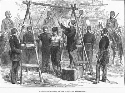 Sketches Of The War, Hanging Bulgarians İn The Streets Of Adrianople