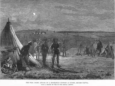 The War-Night Attack On A Roumanian Outpost At Ruben, Before Plevna
