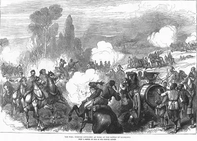 The War, Turkish Artillery At Work At The Battle Of Kaceljova