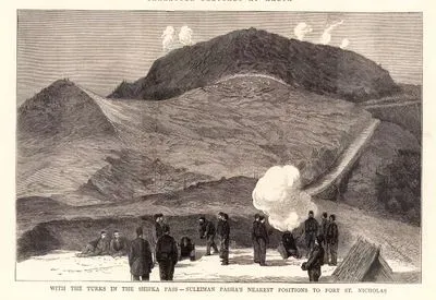 With The Turks İn The Shipka Pass, Suliman Pasha's Nearest Positions To Fort St. Nicholas
