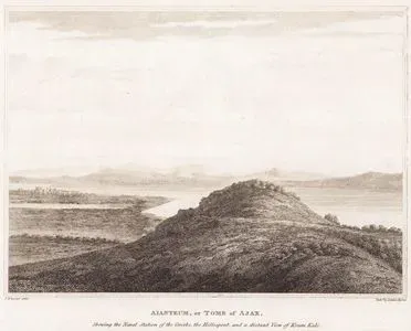 Alanteum, Or Tomb Of Ajax, Shewing The Naval Station Of The Greeks, The Hellespont And A Distant View Of Koum Kale