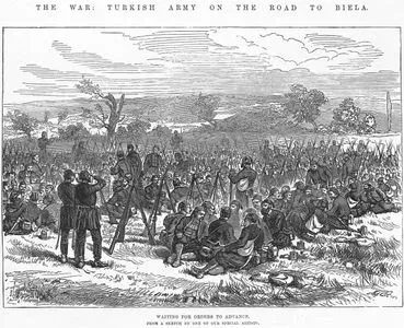 The War-Turkish Army On The Road To Biela-Waiting For Orders To Advance