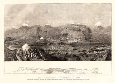 The Fortress And Field Defences Of Kars, Representing The Action Between The Russians Under Mouravieff And The Turks Under General Williams, 29 September 1855-Russian Reserve Advancing-Head Quarters General Muraviev-Tahmashi Tabia-Yuksek Tabia-General Kmety's Camp-Tichim Tabia-Fort Lake-Churchill Tabia-Zohrab Tabia-Williams Pasha Tabia-Shelling-The Town-Citadel-Thompsons Tabia-Russian Cavalry-Teesdale Tabia-Turkish Cavalry-Arab Tabia-Karadach-Kultuk Tabia