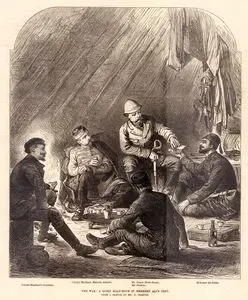 The War, Quiet Half Hour in Mehemet Ali's Tent-Colonel Maitland's Secretary- Colonel Maitland,Military Attache-Mr James Scots (Greys)- Mr Francis- Mehemet Ali 
Pasha