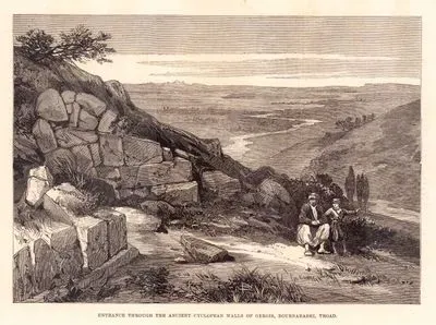 Dr.Schliemann's Excavations in the Troad-Entrance Through The Ancient Cyclopean Walls Of Gergis, Bournabashi, Troad