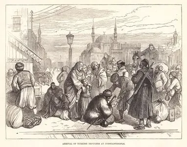 Arrival Of Turkish Refugees At Constantinople
