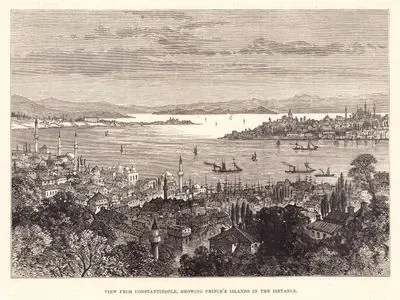 View From Constantinople, Showing Prince's Islands in The Distance